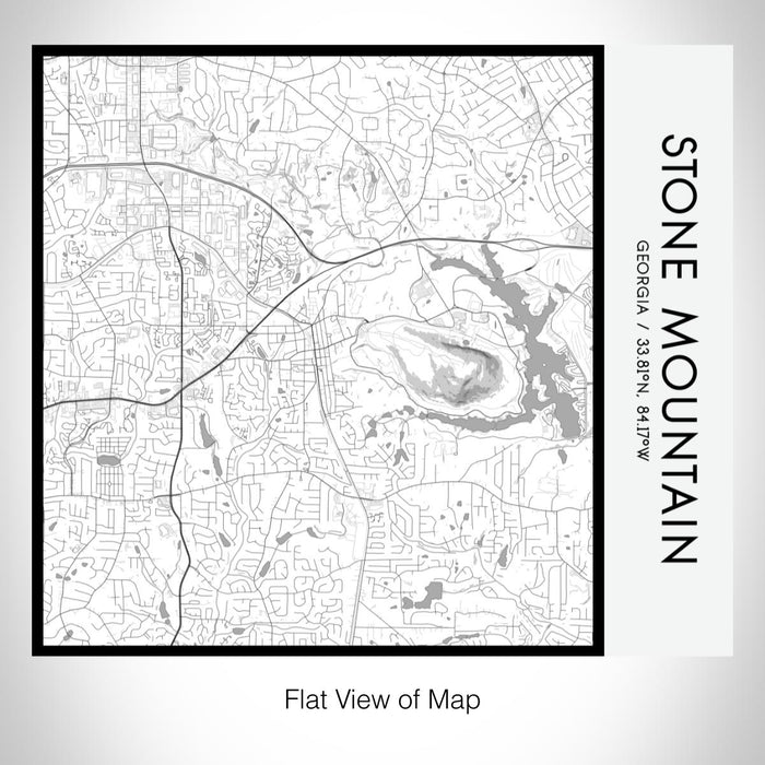 Rendered View of Stone Mountain Georgia Map on 17oz Stainless Steel Insulated Tumbler in Classic Map Style