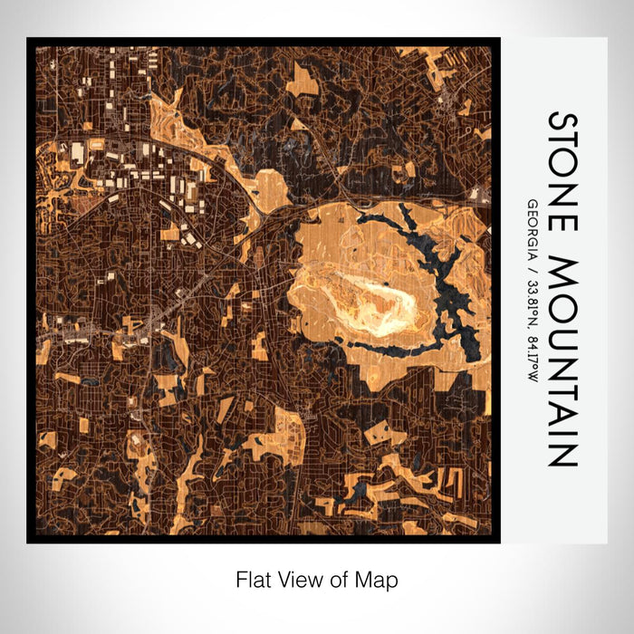 Rendered View of Stone Mountain Georgia Map on 17oz Stainless Steel Insulated Tumbler in Ember Map Style