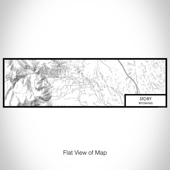 Flat View of Map Custom Story Wyoming Map Enamel Mug in Classic