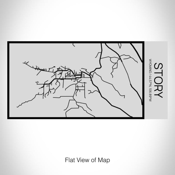 Rendered View of Story Wyoming Map on 17oz Stainless Steel Insulated Cola Bottle in Stainless