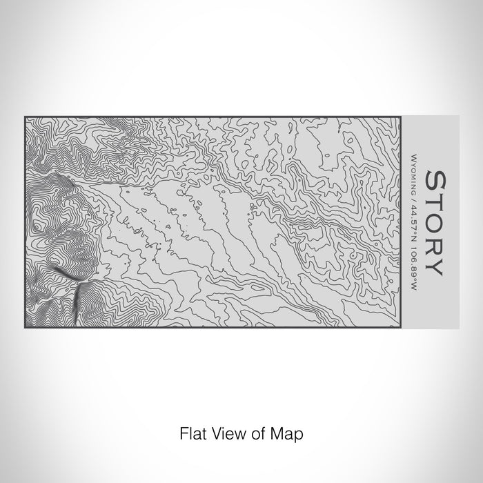 Rendered View of Story Wyoming Map on 17oz Stainless Steel Insulated Cola Bottle