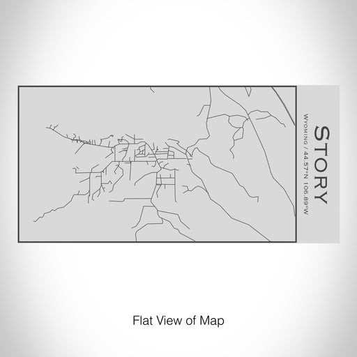 Rendered View of Story Wyoming Map on 17oz Stainless Steel Insulated Cola Bottle