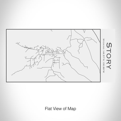 Rendered View of Story Wyoming Map on 17oz Stainless Steel Insulated Cola Bottle in White