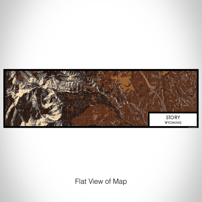 Flat View of Map Custom Story Wyoming Map Enamel Mug in Ember