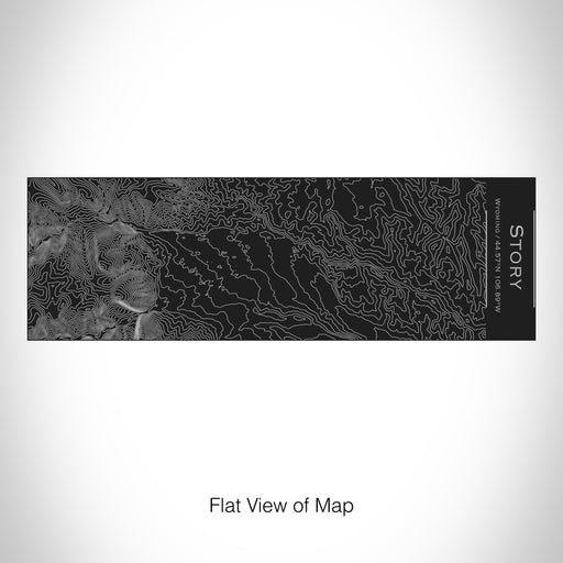 Rendered View of Story Wyoming Map on 10oz Stainless Steel Insulated Cup with Sliding Lid in Black