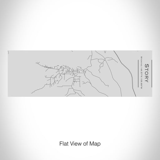 Rendered View of Story Wyoming Map on 10oz Stainless Steel Insulated Cup with Sipping Lid