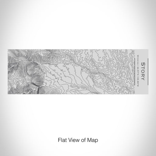Rendered View of Story Wyoming Map on 10oz Stainless Steel Insulated Cup with Sipping Lid