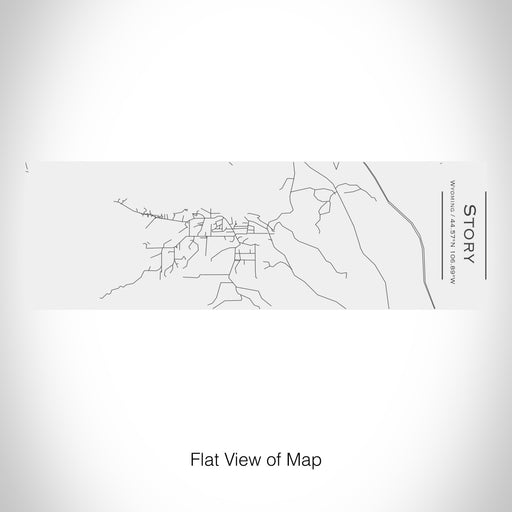 Rendered View of Story Wyoming Map on 10oz Stainless Steel Insulated Cup with Sliding Lid in White