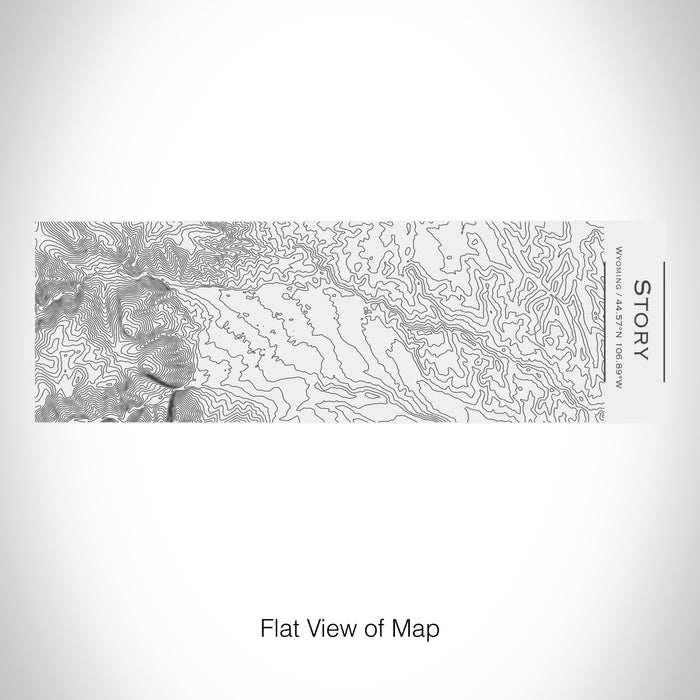 Rendered View of Story Wyoming Map on 10oz Stainless Steel Insulated Cup with Sliding Lid in White