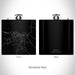 Rendered View of Story Wyoming Map on 6oz Stainless Steel Flask in Black