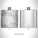 Rendered View of Story Wyoming Map on 6oz Stainless Steel Flask