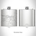 Rendered View of Story Wyoming Map on 6oz Stainless Steel Flask