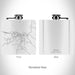 Rendered View of Story Wyoming Map on 6oz Stainless Steel Flask in White