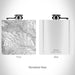 Rendered View of Story Wyoming Map on 6oz Stainless Steel Flask in White