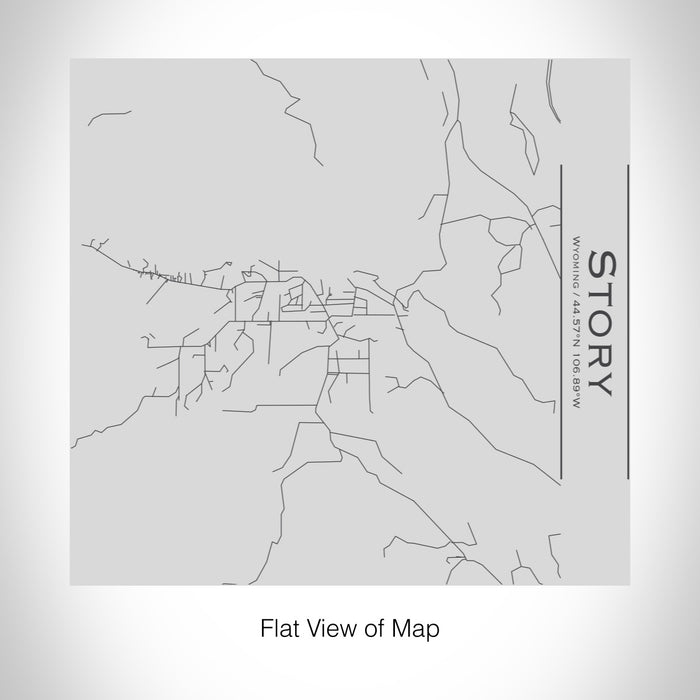 Rendered View of Story Wyoming Map on 17oz Stainless Steel Insulated Tumbler