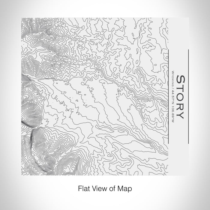 Rendered View of Story Wyoming Map on 17oz Stainless Steel Insulated Tumbler in White