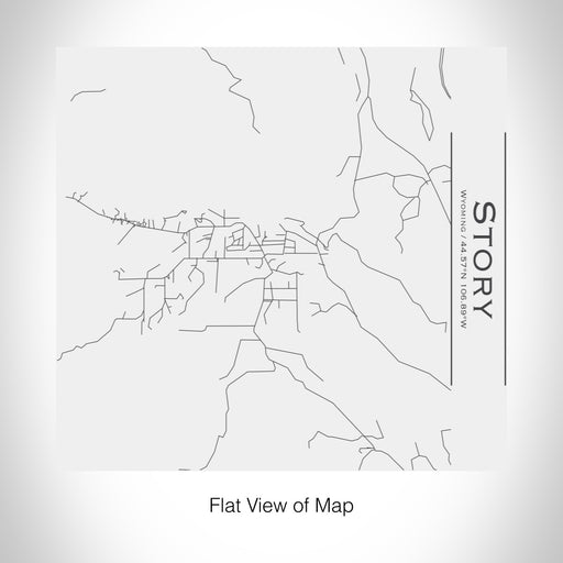 Rendered View of Story Wyoming Map on 17oz Stainless Steel Insulated Tumbler in White