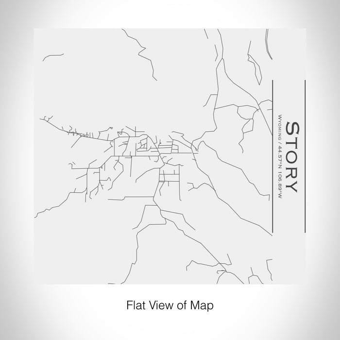Rendered View of Story Wyoming Map on 17oz Stainless Steel Insulated Tumbler in White