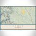 Story Wyoming Map Print Landscape Orientation in Woodblock Style With Shaded Background