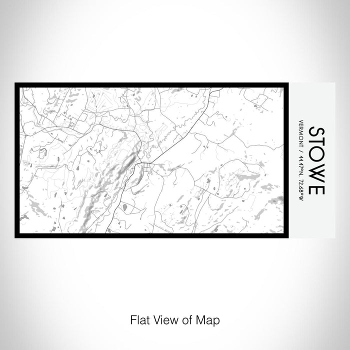 Rendered View of Stowe Vermont Map on 17oz Stainless Steel Insulated Bottle with printed classic style map
