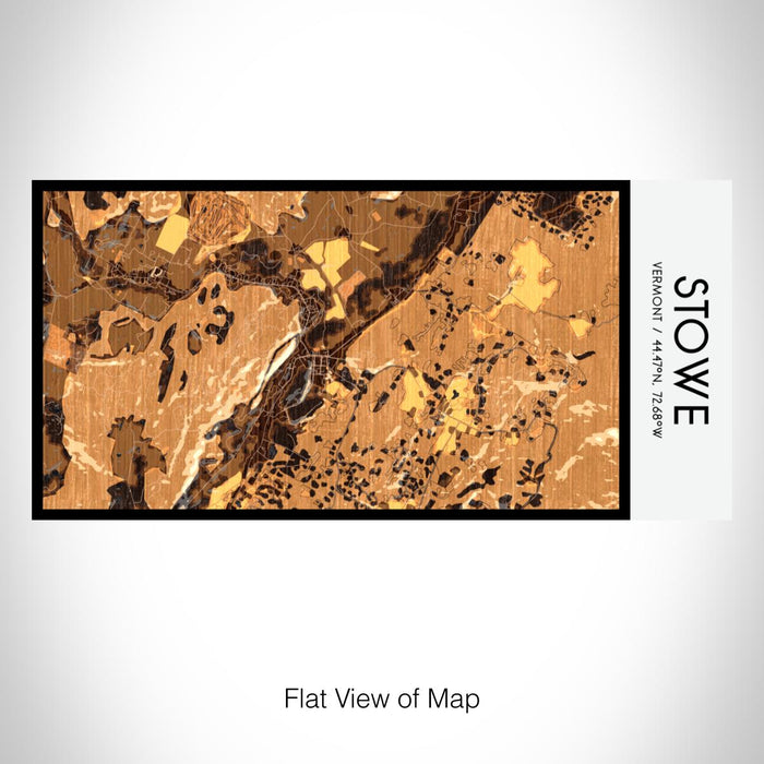 Rendered View of Stowe Vermont Map on 17oz Stainless Steel Insulated Bottle with printed ember style map