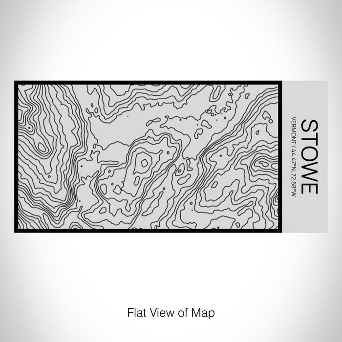 Rendered View of Stowe Vermont Map on 17oz Stainless Steel Insulated Cola Bottle in Stainless