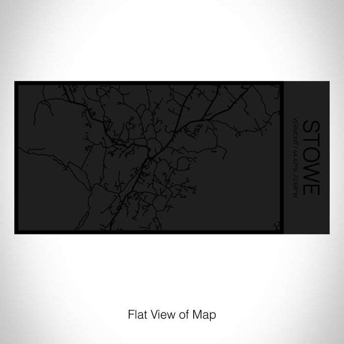 Rendered View of Stowe Vermont Map on 17oz Stainless Steel Insulated Cola Bottle in Stainless in Matte Black