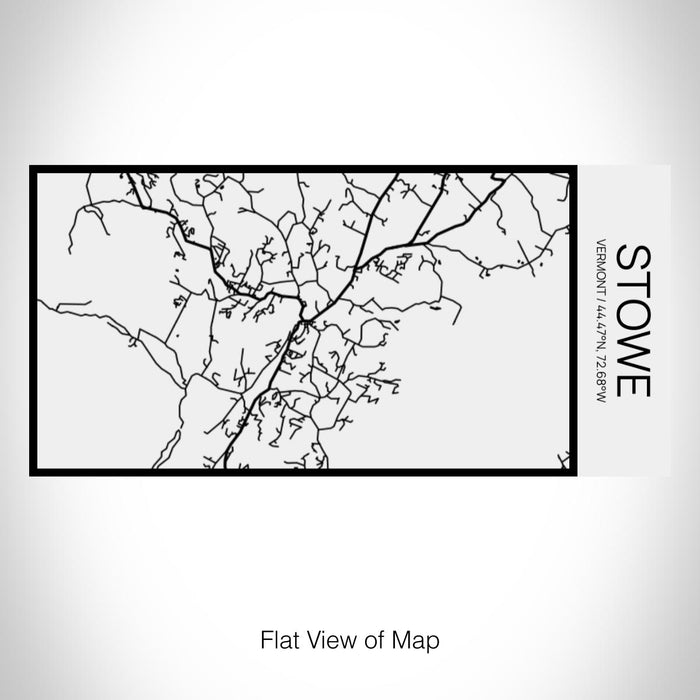 Rendered View of Stowe Vermont Map on 17oz Stainless Steel Insulated Cola Bottle in Stainless in Matte White