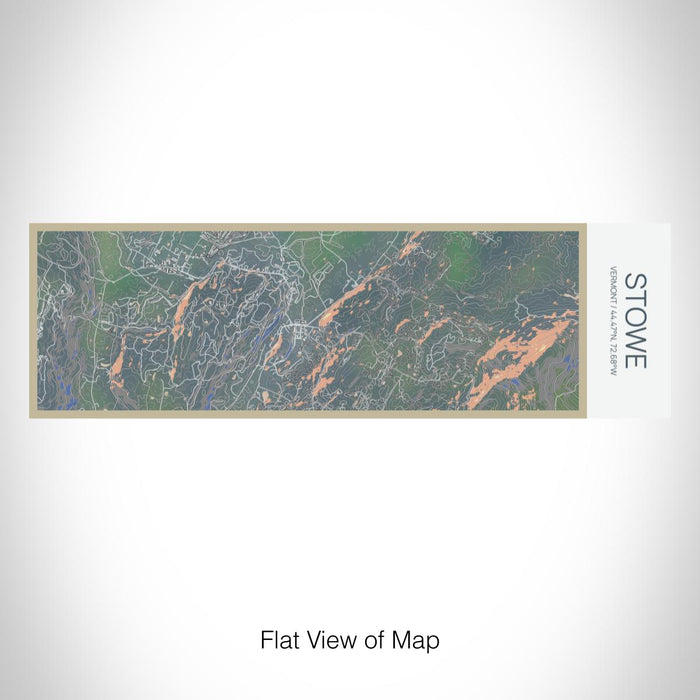 Rendered View of Stowe Vermont Map on 10oz Stainless Steel Insulated Cup in Afternoon with Sliding Lid