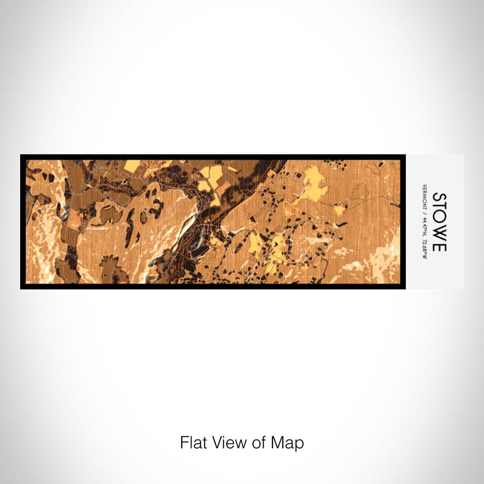 Rendered View of Stowe Vermont Map on 10oz Stainless Steel Insulated Cup in Ember with Sliding Lid