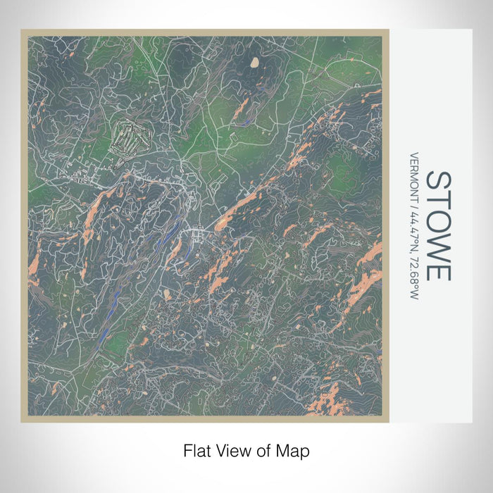 Rendered View of Stowe Vermont Map on 17oz Stainless Steel Insulated Tumbler in Afternoon Map Style