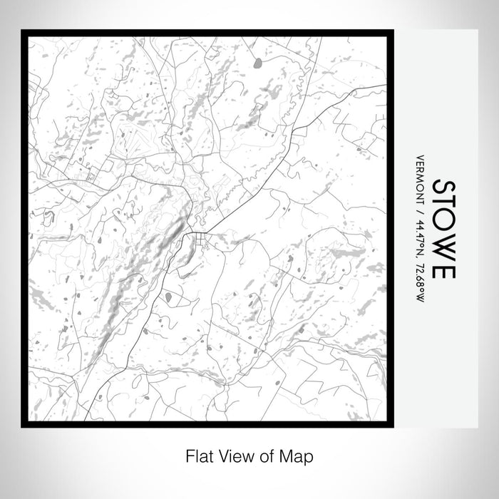 Rendered View of Stowe Vermont Map on 17oz Stainless Steel Insulated Tumbler in Classic Map Style