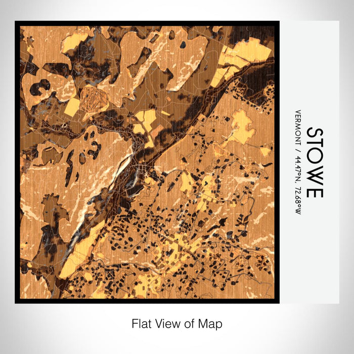 Rendered View of Stowe Vermont Map on 17oz Stainless Steel Insulated Tumbler in Ember Map Style