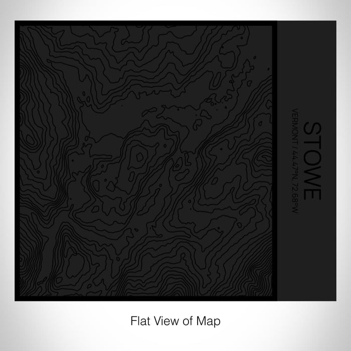 Rendered View of Stowe Vermont Map on 17oz Stainless Steel Insulated Tumbler in Matte Black with Tactile Lines