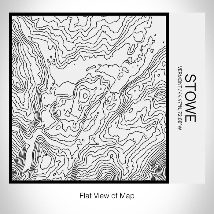 Rendered View of Stowe Vermont Map on 17oz Stainless Steel Insulated Tumbler in Matte White with Tactile Lines