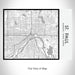 Rendered View of St. Paul Minnesota Map on 20oz Stainless Steel Insulated Bottle with Bamboo Top with printed classic style map