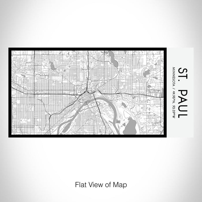 Rendered View of St. Paul Minnesota Map on 17oz Stainless Steel Insulated Bottle with printed classic style map
