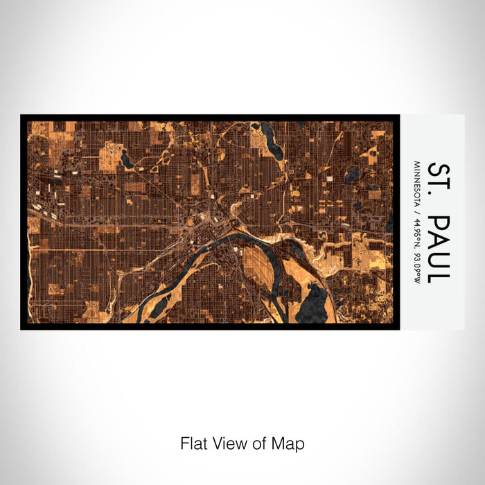 Rendered View of St. Paul Minnesota Map on 17oz Stainless Steel Insulated Bottle with printed ember style map