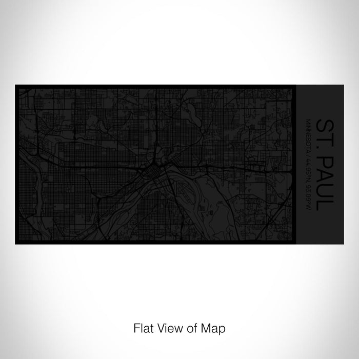 Rendered View of St. Paul Minnesota Map on 17oz Stainless Steel Insulated Cola Bottle in Stainless in Matte Black
