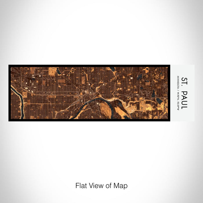 Rendered View of St. Paul Minnesota Map on 10oz Stainless Steel Insulated Cup in Ember with Sliding Lid