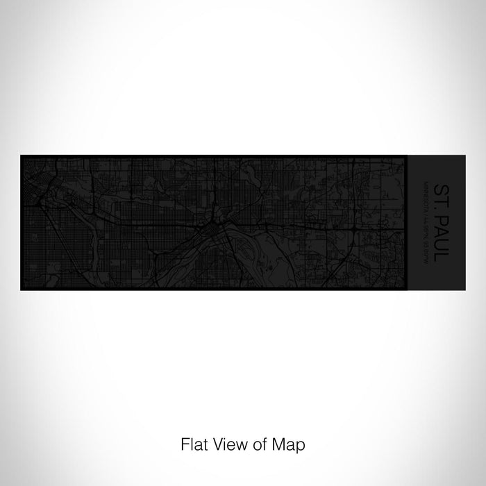 Rendered View of St. Paul Minnesota Map on 10oz Stainless Steel Insulated Cup in Matte Black with Sliding Lid