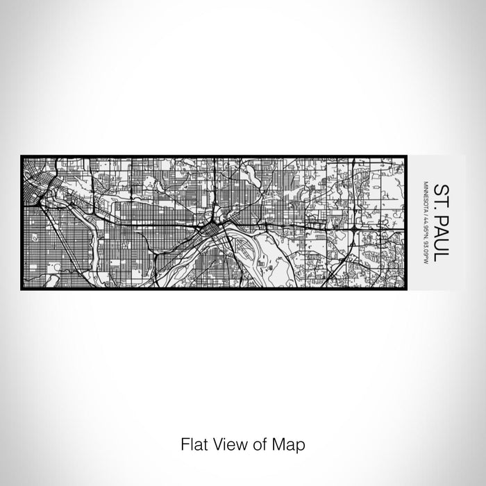 Rendered View of St. Paul Minnesota Map on 10oz Stainless Steel Insulated Cup in Matte White with Sliding Lid