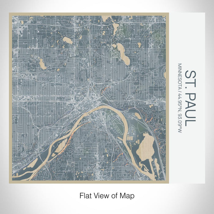 Rendered View of St. Paul Minnesota Map on 17oz Stainless Steel Insulated Tumbler in Afternoon Map Style