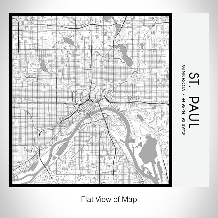 Rendered View of St. Paul Minnesota Map on 17oz Stainless Steel Insulated Tumbler in Classic Map Style