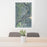 24x36 St. Peter Minnesota Map Print Portrait Orientation in Afternoon Style Behind 2 Chairs Table and Potted Plant