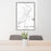 24x36 St. Peter Minnesota Map Print Portrait Orientation in Classic Style Behind 2 Chairs Table and Potted Plant