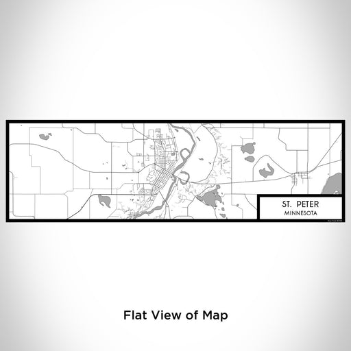 Flat View of Map Custom St. Peter Minnesota Map Enamel Mug in Classic