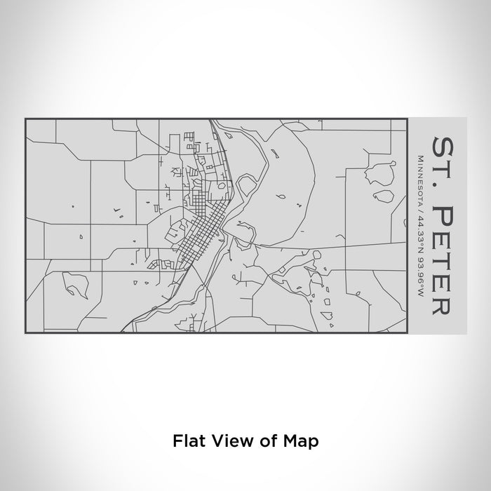 Rendered View of St. Peter Minnesota Map Engraving on 17oz Stainless Steel Insulated Cola Bottle