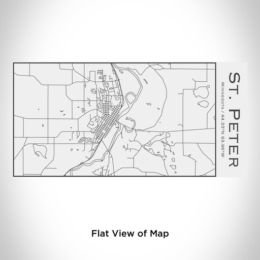 Rendered View of St. Peter Minnesota Map Engraving on 17oz Stainless Steel Insulated Cola Bottle in White