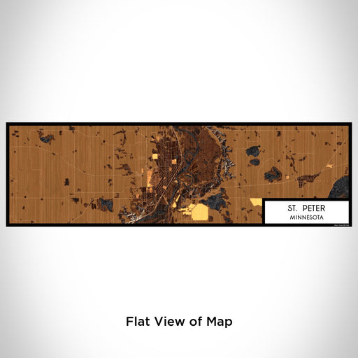 Flat View of Map Custom St. Peter Minnesota Map Enamel Mug in Ember